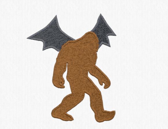 Review: Bigfoot with Bat Wings Embroidery