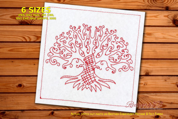 Reviewing Artistic Tree of Life Redwork for Etsy Shops