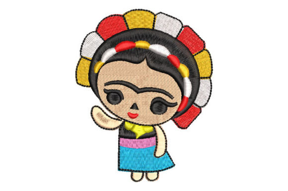 Reviewing the Doll with Flowers Embroidery Design